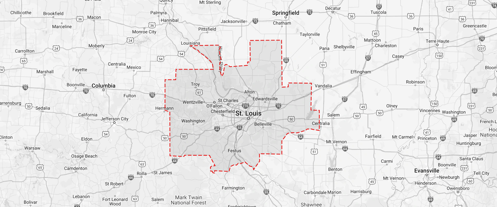 Gateway Brothers Construction Full Width Map